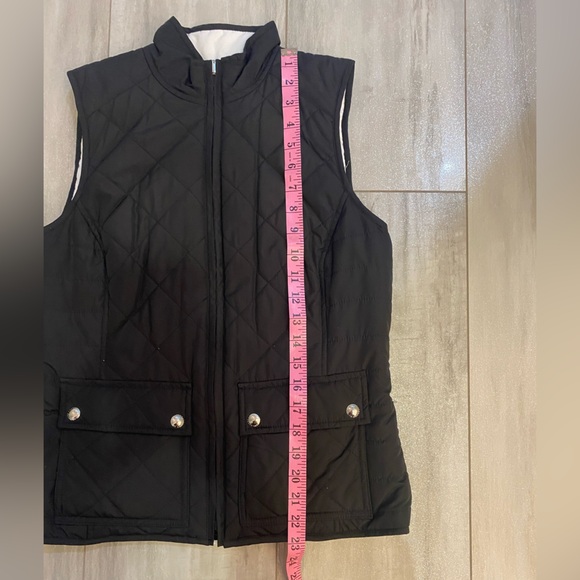 Lauren by Ralph Lauren Black and White Reversible Insulated Puffer Vest, Small - Picture 6 of 14